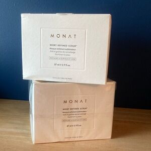 Two NWT / NIB Monat Berry Refined Scrub